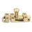 Smith & Locke Flat Door Bolt Polished Brass 40mm