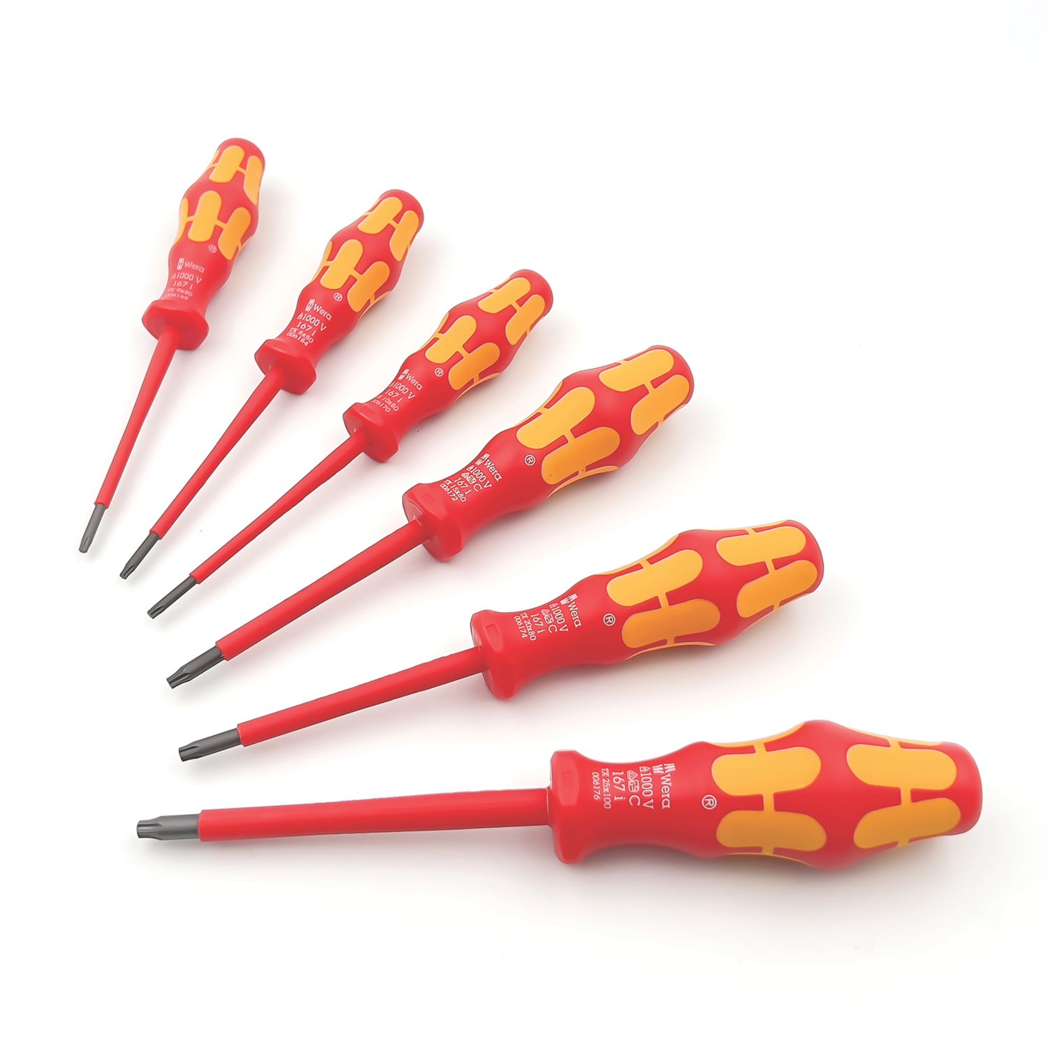 Wera 167 i/6 Kraftform Plus Series 100 TX VDE Insulated Screwdriver Set 6 Pieces (888TX)