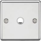 Knightsbridge Raised Rounded 20A Unswitched Flex Outlet  Polished Chrome