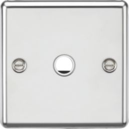 Knightsbridge Raised Rounded 20A Unswitched Flex Outlet  Polished Chrome