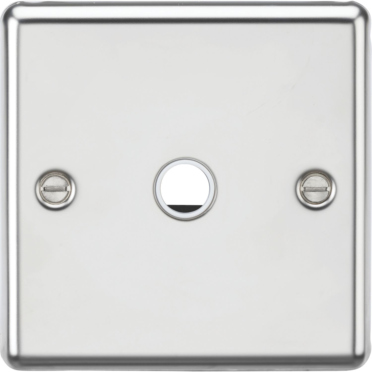 Knightsbridge Raised Rounded 20A Unswitched Flex Outlet Polished Chrome (888YA)