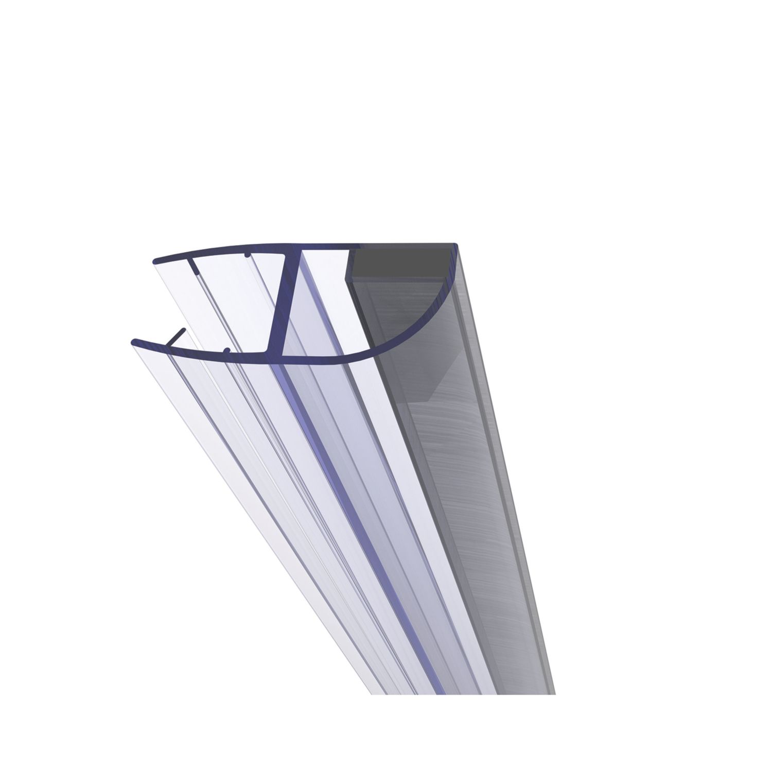 ETAL Neo Magnetic Pivot Shower Door Seal Clear 8mm x 2000mm (888YU)