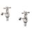 Swirl Traditional Chrome 82mm Cloakroom Cross Head 2 Tap Holes Basin Pillar Tap