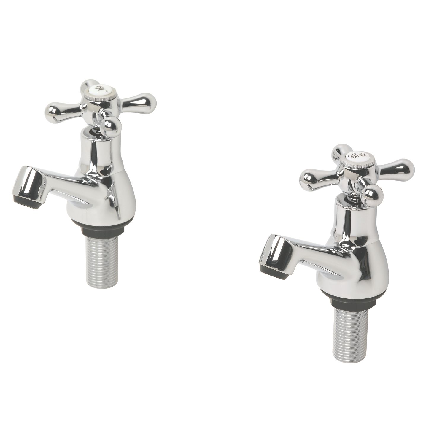 Swirl Traditional Bathroom Basin Taps Chrome 1 Pair (88965)