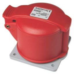 Amphenol 32A 4P+E Panel Socket 415V