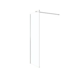 Palermo Showerwall Glass Polished Chrome 1950mm x 900mm x 8mm
