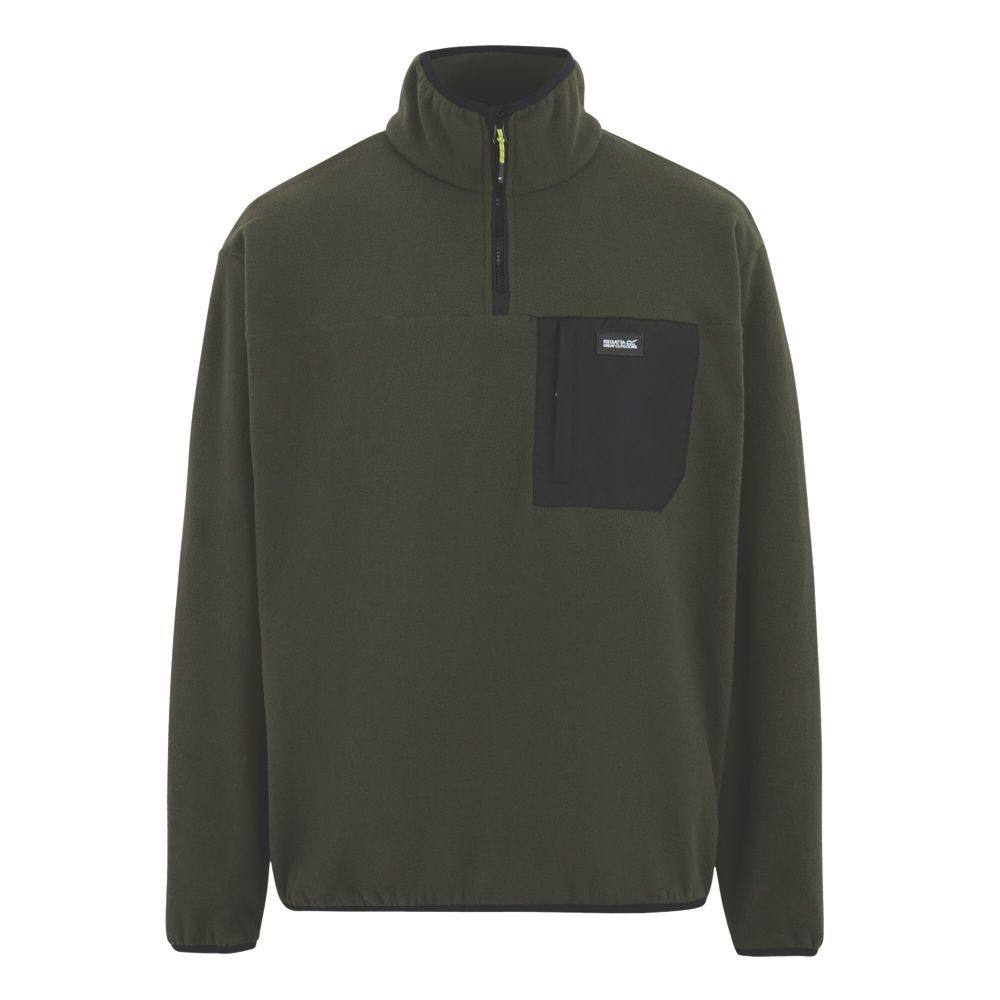 Regatta Frankie Borg Half Zip Pile Uomo, Morbido E Caldo, Con Mezza Zip E Tasca Sul Petto, Per Uscite E Tempo Libero - 3