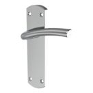 Cooke & Lewis Corfe Fire Rated Latch Lever on Backplate Handles Pair Polished Chrome 3 Pack