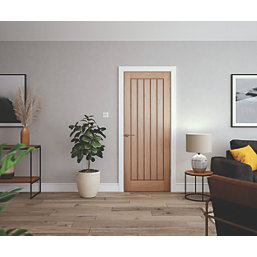 Satin Lacquered Oak Wooden Cottage Internal Door 1981mm x 762mm