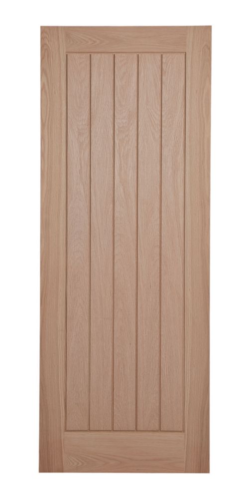 Satin Lacquered Oak Wooden Cottage Internal Door 1981mm x 762mm Screwfix