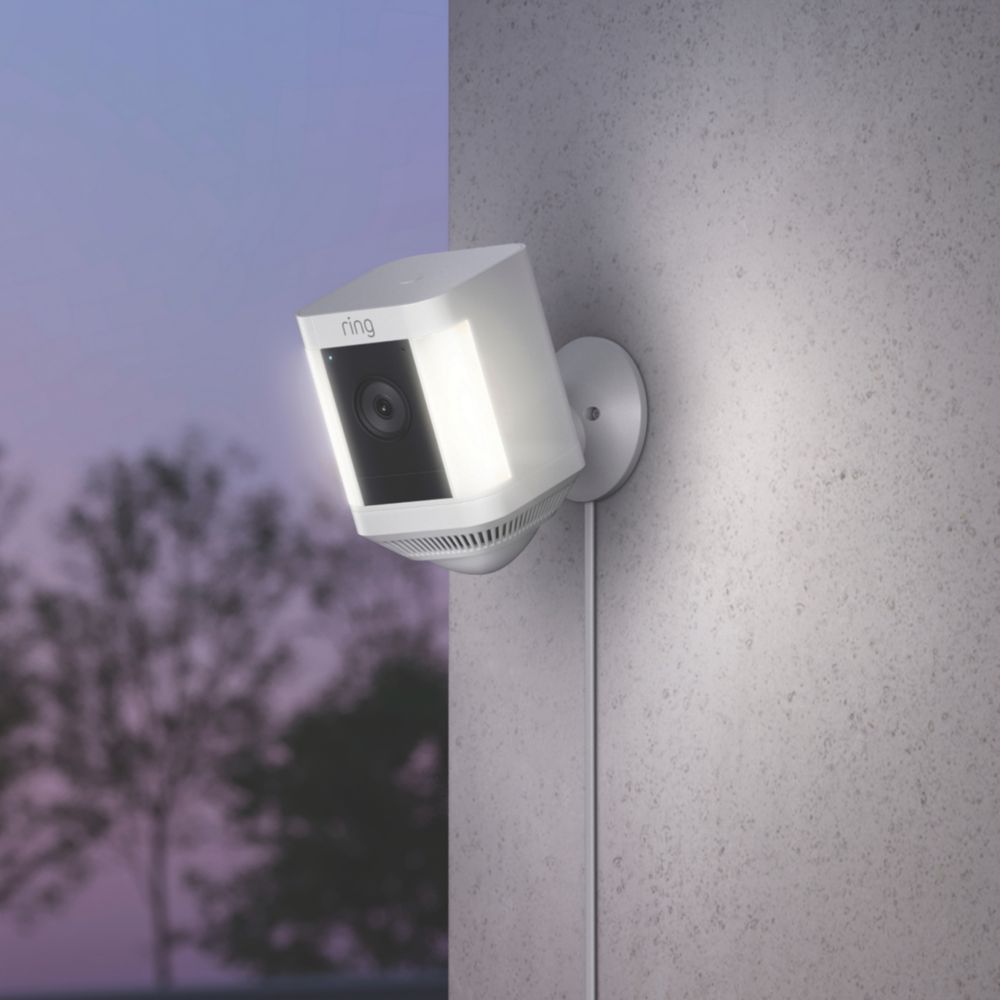 All-new Ring Battery Doorbell Plus with Ring Spotlight Cam Plus (White)