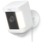 Ring Spotlight Cam Plus White Wireless 1080p Outdoor Smart Camera with Spotlight with PIR Sensor