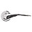 Jigtech Vecta Lever on Rose Door Handles Pair Polished Chrome