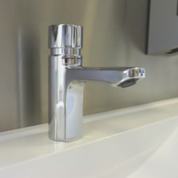 F5S-Mix Chrome 170mm Self-Closing Mono Basin Pillar Tap