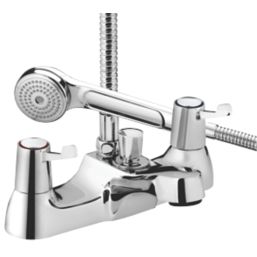 Bristan Lever Chrome 95mm Deck Mounted Dual Control Manual Shower Mixer Tap
