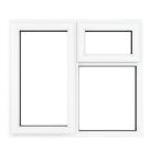 Crystal  Left-Hand & Top Opening Clear Double-Glazed Casement White uPVC Window 905mm x 965mm