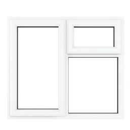 Crystal  Left-Hand & Top Opening Clear Double-Glazed Casement White uPVC Window 905mm x 965mm