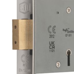 Smith & Locke Fire Rated  5 Lever Polished Chrome Deadlock 76mm Case - 57mm Backset