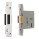 Smith & Locke Fire Rated  5 Lever Polished Chrome Deadlock 76mm Case - 57mm Backset