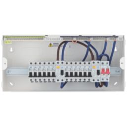 British General Fortress 22-Module 16-Way Populated High Integrity Dual RCD Consumer Unit