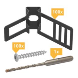 D-Line Wrap & Lock Design Fire Rated EV Fixing 10-17mm 100 Pack
