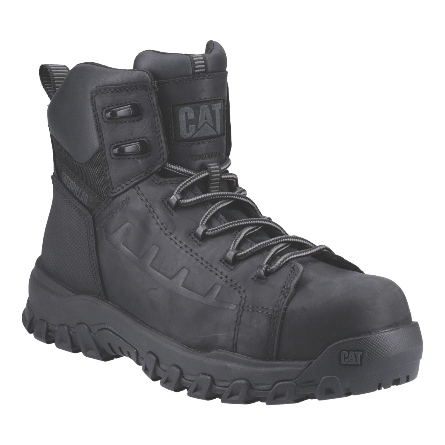 CAT Threshold Rebound Size 13 Black Waterproof Safety Boots (889XK)