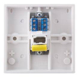 British General 900 Series 1-Gang Master Telephone Socket White