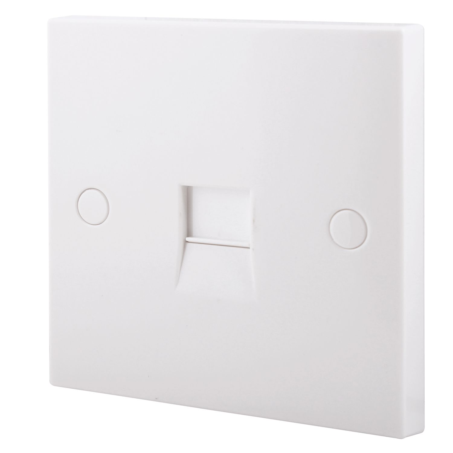 British General 900 Series 1-Gang Master Telephone Socket White (89055)