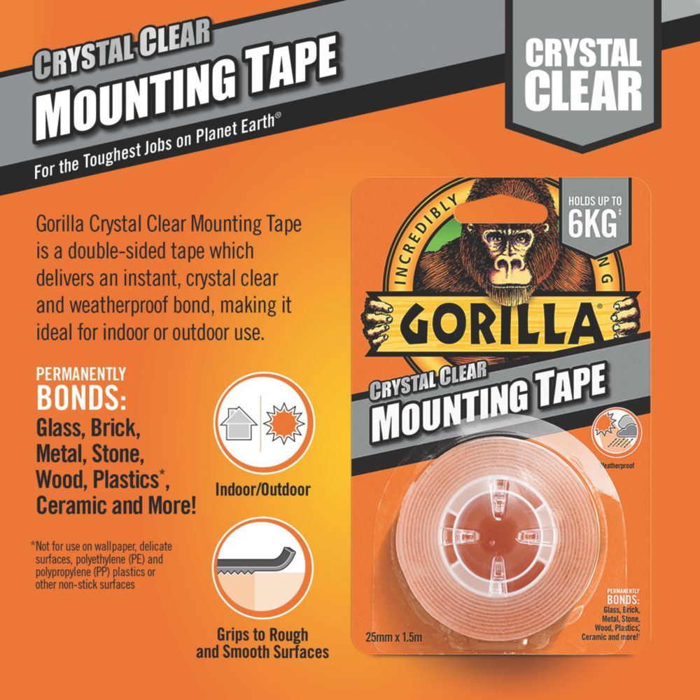Gorilla Glue Company 2210 Double Sided Tape - Weather Resistant, 1.41-Inch X 8-Yards