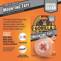 Gorilla Glue  Double-Sided Mounting Tape Crystal Clear 1.5m x 25mm
