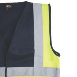 Pro RTX High Visibilty  Waistcoat Yellow / Navy Small 36" Chest