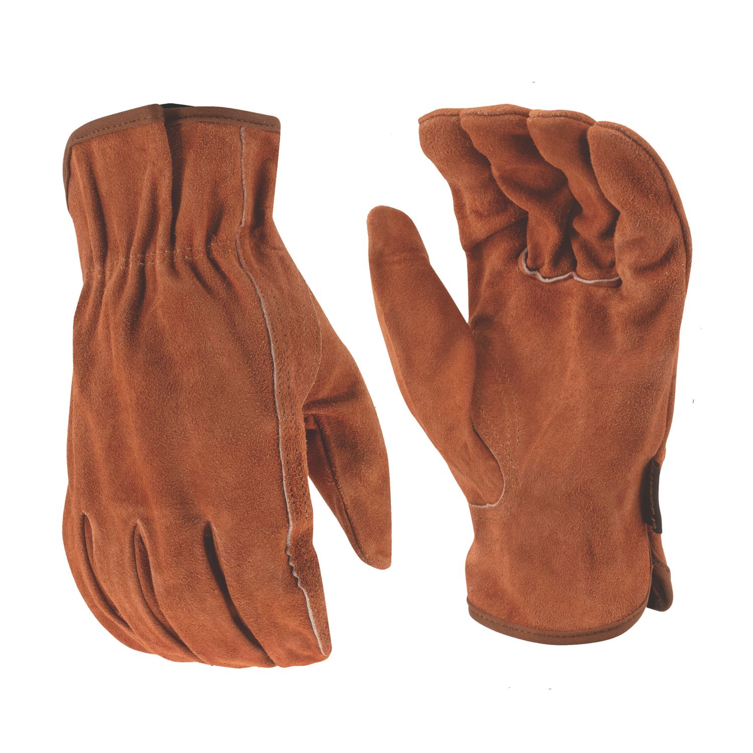 Stanley Split Cowhide Leather Driver Gloves Brown Medium (890AY)