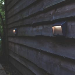 Lutec Linko Outdoor LED Solar Wall Light With PIR Sensor Dark Grey 900lm