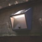 Lutec Linko Outdoor LED Solar Wall Light With PIR Sensor Dark Grey 900lm