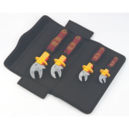 Wera 6004 Joker VDE 4 Set 1 Ratchet Combination VDE Self-Setting Spanner Set 4 Pieces