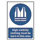 "High Visibility Clothing Must Be Worn In This Area" Sign 420mm x 297mm
