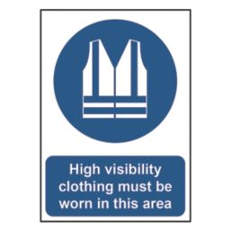 Essentials  "High Visibility Clothing Must Be Worn In This Area" Sign 420mm x 297mm