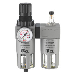 PCL ATCFRL12 1/2" BSP Air Tool Filter Regulator & Lubricator