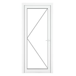 Crystal  Fully Glazed 1-Clear Light Left-Handed White uPVC Back Door 2090mm x 920mm