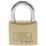 Burg-Wachter  Brass Keyed Alike  Long Shackle  Padlocks 40mm 4 Pack