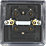Knightsbridge  45A 1-Gang DP Cooker Switch Matt Black with Neon with Black Inserts