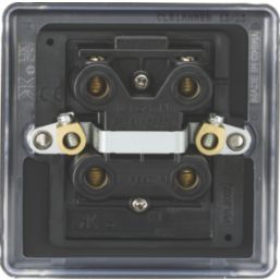 Knightsbridge  45A 1-Gang DP Cooker Switch Matt Black with Neon with Black Inserts
