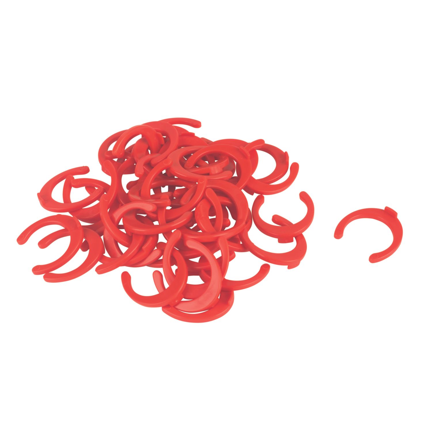 FloPlast FloFit+ Plastic Collet Clips Red 15mm 50 Pack (890RF)