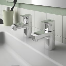 Ideal Standard Ceraplan  Chrome 116mm Cloakroom Lever 2 Tap Holes Basin Pillar Tap