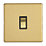 Contactum Lyric 10AX 1-Gang Inter. Switch Brushed Brass with Black Inserts