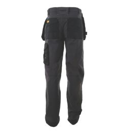 DeWalt Memphis Work Trousers Grey/Black 36" W 33" L