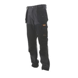 DeWalt Memphis Work Trousers Grey/Black 36" W 33" L