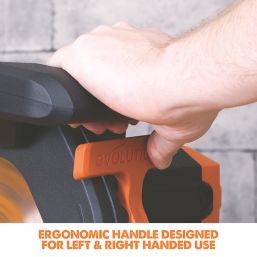 Refurb Evolution R210SMS 210mm  Electric Single-Bevel Sliding Multi-Material Mitre Saw 220-240V