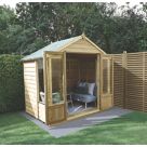 Forest Oakley 8' x 6' (Nominal) Apex Timber Summerhouse with Base