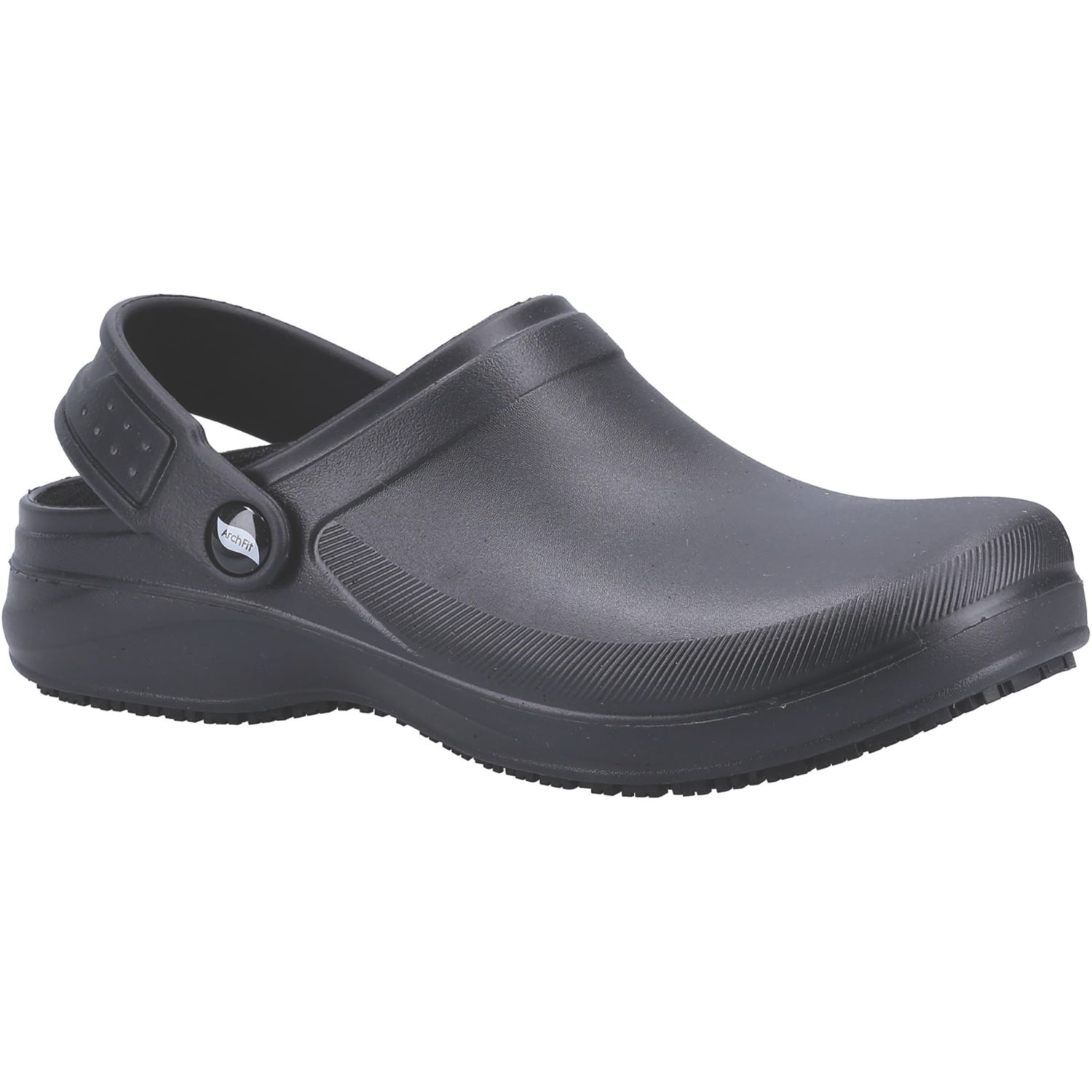 Skechers SK200092EC Riverbound Size 7 Black Waterproof Slip-On Non Safety Clogs (890TV)
